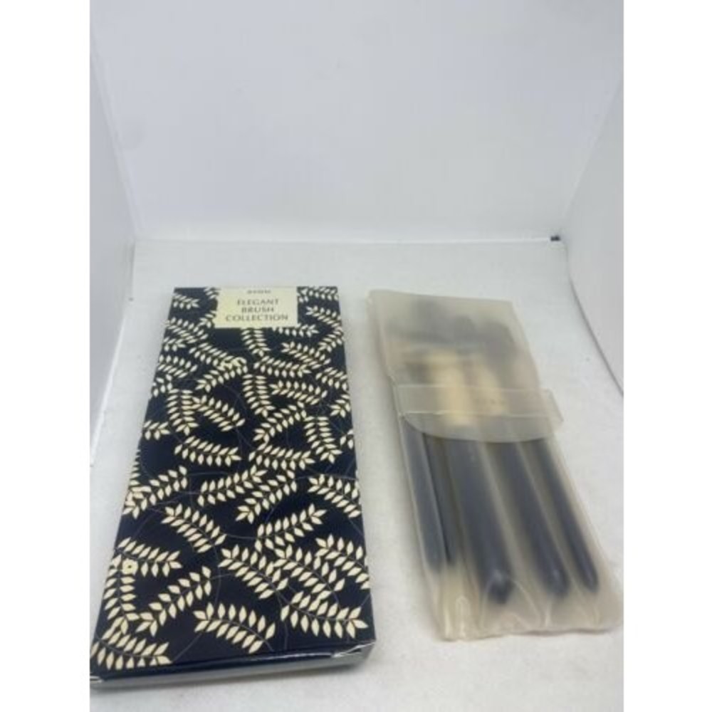 Vintage Avon Elegant Brush Collection & Pouch Beauty Brushes Makeup Set 1999 NEW